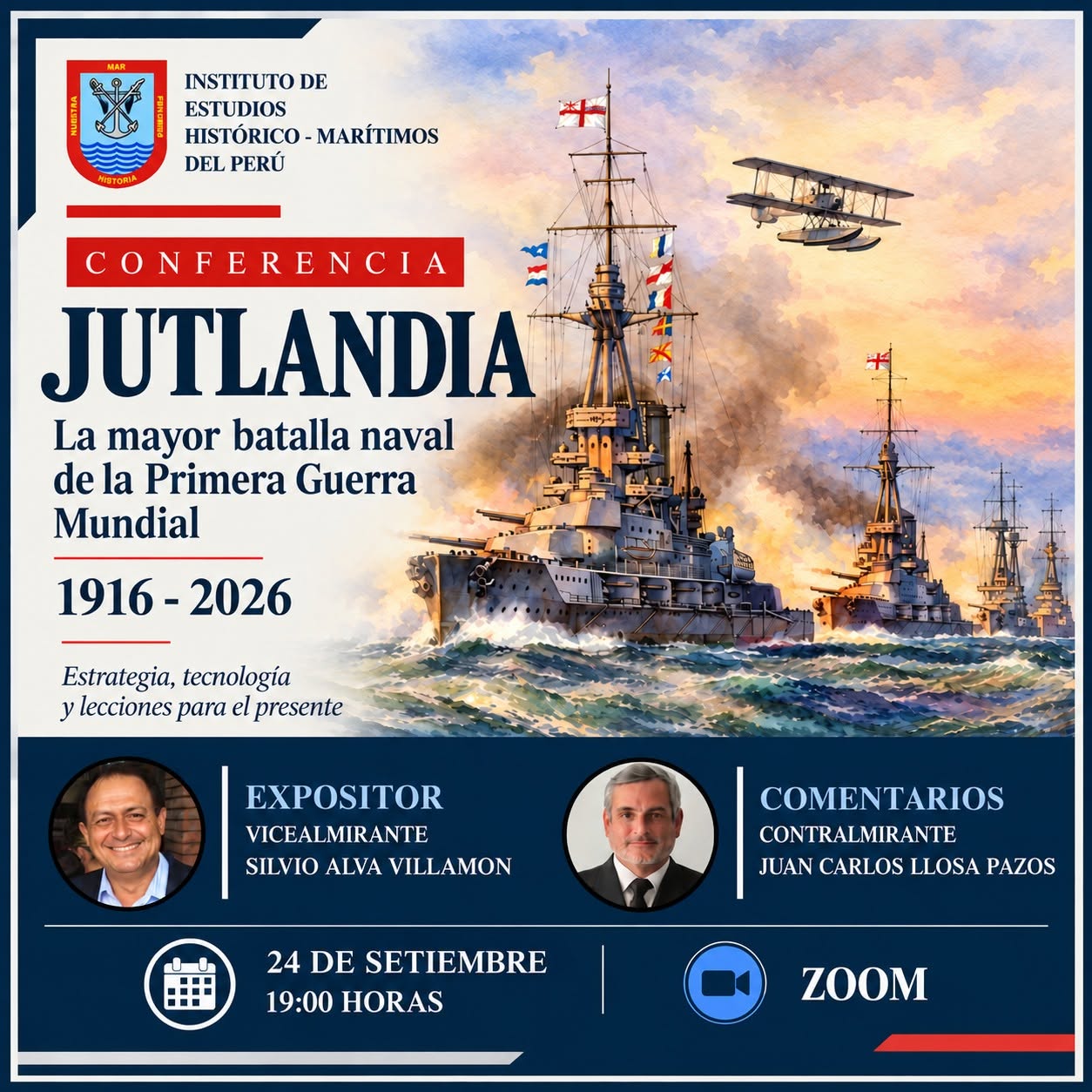 CONFERENCIA: JUTLANDIA LA MAYOR BATALLA NAVAL DE LA PRIMERA GUERRA MUNDIAL